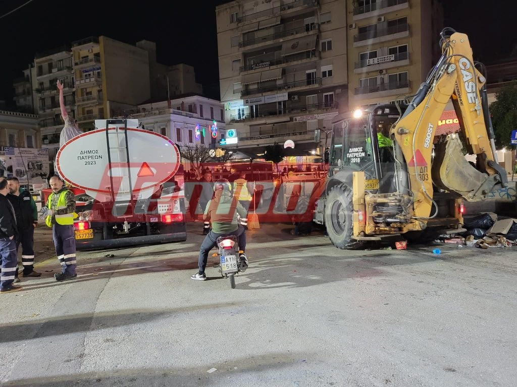 Πάτρα: Η μάχη των συνεργείων καθαριότητας για να "λάμπει" η πόλη την ημέρα της μεγάλης γιορτής ΦΩΤΟ
