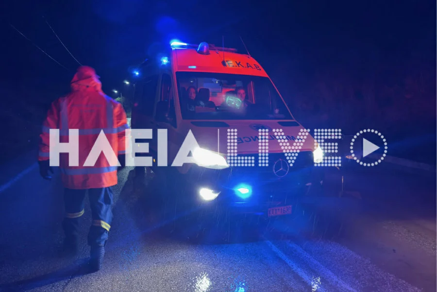 Τροχαίο στον Πύργο: Ο οδηγός βρέθηκε μπροστά στην κατολίσθηση