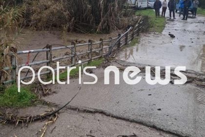 Έσπασε η γέφυρα του Ενιπέα στο Λαντζόι μετά από πολύωρη κακοκαιρία – Αποκομμένες 10 οικογένειες