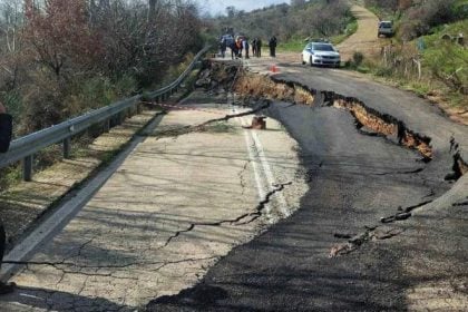 Καθίζηση στην Εθνική Οδό Πατρών – Τριπόλεως στην Δίβρη