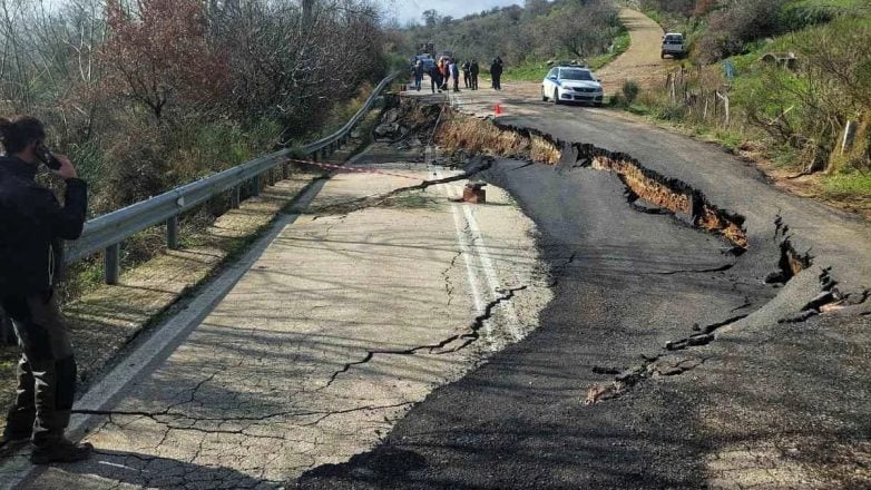 Καθίζηση στην Εθνική Οδό Πατρών – Τριπόλεως στην Δίβρη
