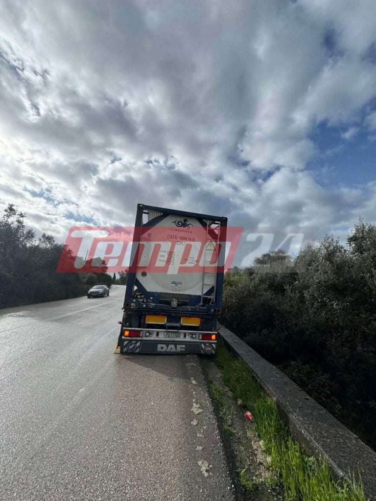 Πάτρα: Νέα εκτροπή νταλίκας στον δρόμο καρμανιόλα-ΦΩΤΟ