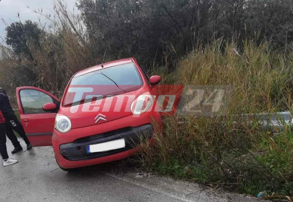 Πάτρα : Αυτοκίνητο "έφυγε" από τον δρόμο και έπεσε σε μπάρες - ΦΩΤΟ