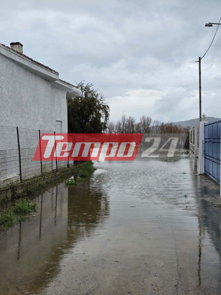 Δυτική Αχαΐα: Πλημμύρισαν δρόμοι και καλλιέργειες στο Μετόχι (ΦΩΤΟ & βιντεο)