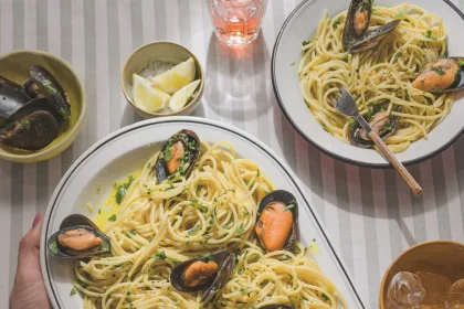 Μυδομακαρονάδα αχνιστή