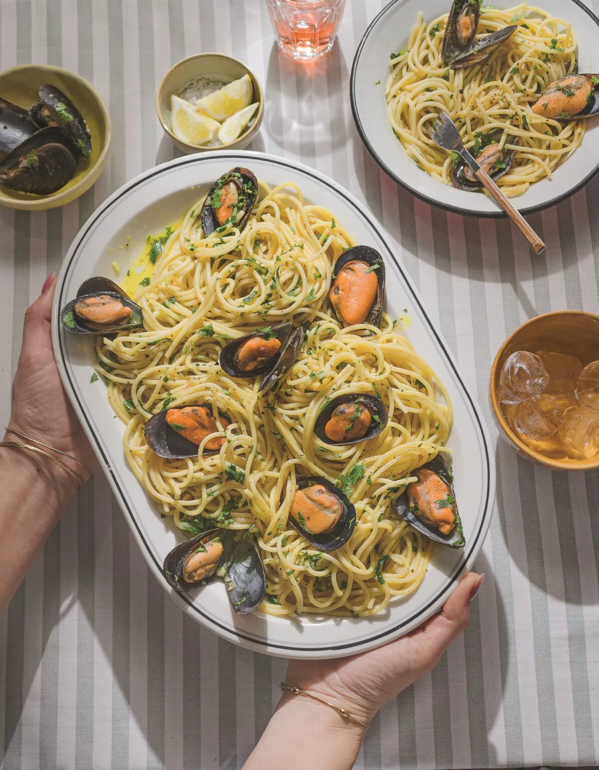 Μυδομακαρονάδα αχνιστή