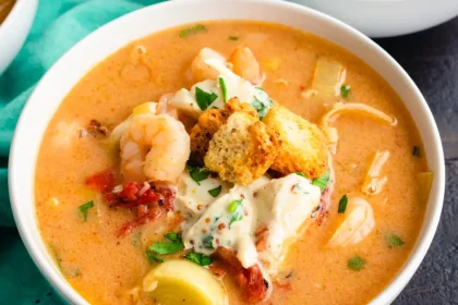 Κρεμώδης σούπα με γαρίδες