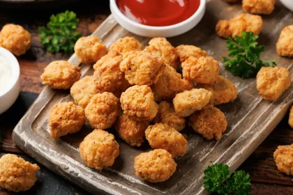 Τραγανές μπουκιές κοτόπουλου σαν pop corn