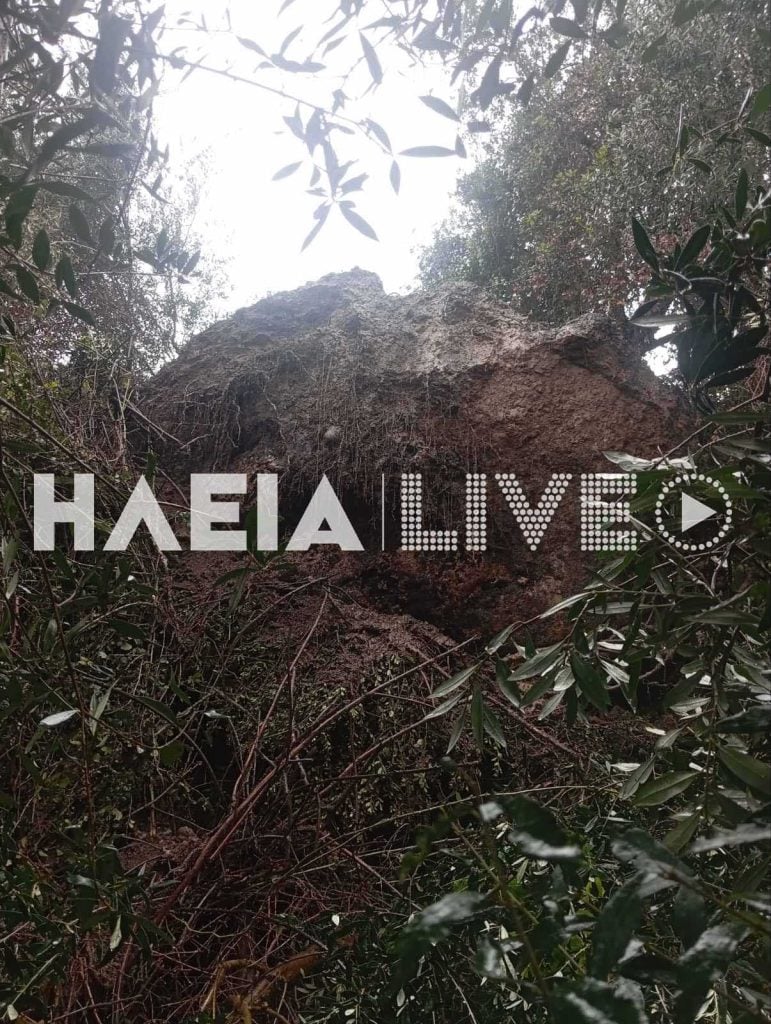 Ηλεία: Βράχος απειλεί να πέσει σε σπίτια στο Κατάκολο - ΦΩΤΟ