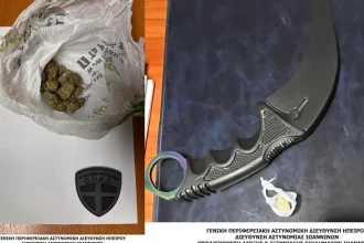 Ιωάννινα: Συνελήφθη για ναρκωτικά, όπλα και απείθεια