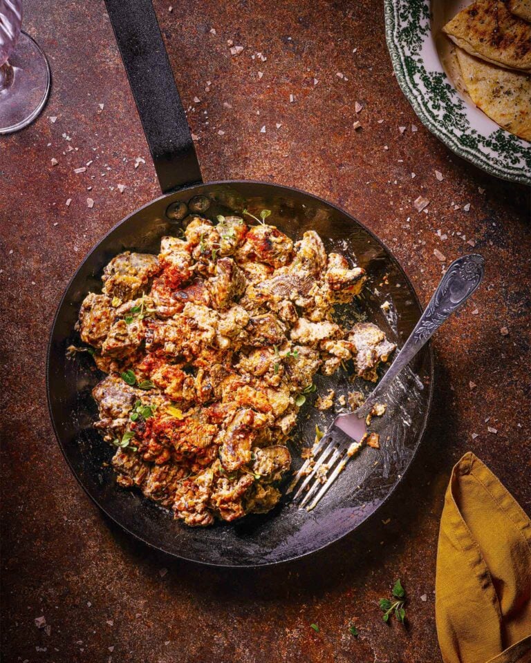 Συκωταριά λαδορίγανη με γιαούρτι