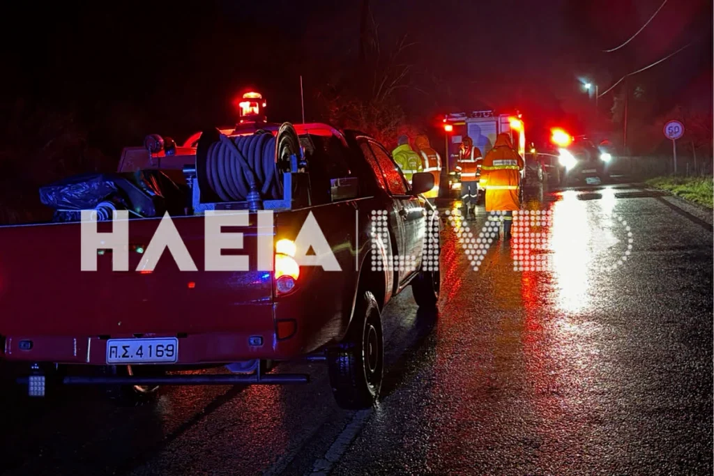 Τροχαίο στον Πύργο: Ο οδηγός βρέθηκε μπροστά στην κατολίσθηση