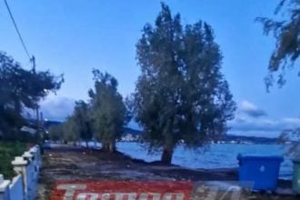 Πάτρα: Η θάλασσα ...βγήκε στο δρόμο στο Μονοδένδρι ΦΩΤΟ