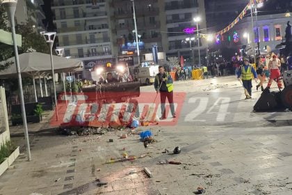 Πάτρα: Η μάχη των συνεργείων καθαριότητας για να "λάμπει" η πόλη την ημέρα της μεγάλης γιορτής ΦΩΤΟ