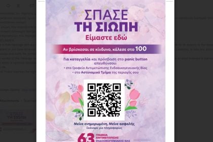 Δράσεις ενημέρωσης και ευαισθητοποίησης για την πρόληψη και αντιμετώπιση της ενδοοικογενειακής βίας στη Δυτική Ελλάδα