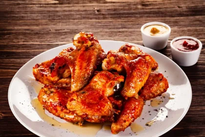 Συνταγή για εύκολες φτερούγες κοτόπουλου με σπιτική επικάλυψη σάλτσας BBQ