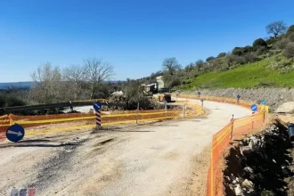 Ολοκληρώθηκε η προσωρινή παράκαμψη στην «111» μετά τη μεγάλη καθίζηση