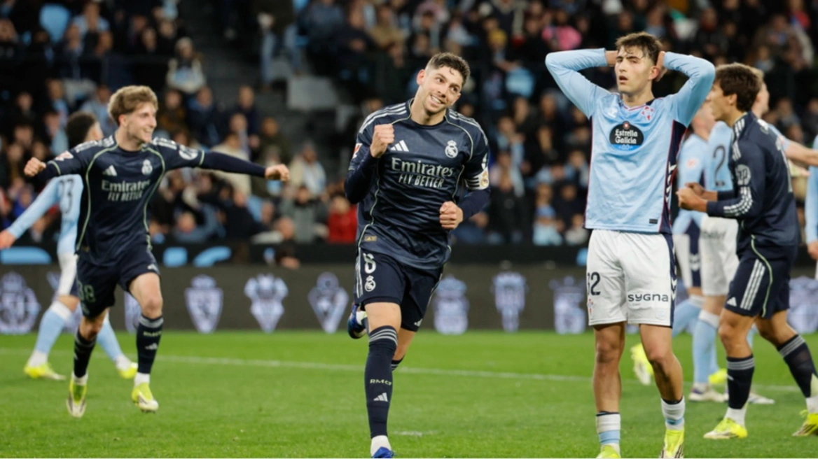 Θέλτα - Ρεάλ Μαδρίτης 1-2: Ο Βαλβέρδε γλίτωσε στο 94΄ τη «Βασίλισσα» από την τρίτη σερί «γκέλα»