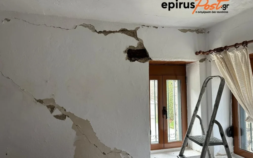 Δήμος Σουλίου: Ζημιές σε κατοικίες στο Πολύδροσο από τα Ρίχτερ (ΦΩΤΟ)